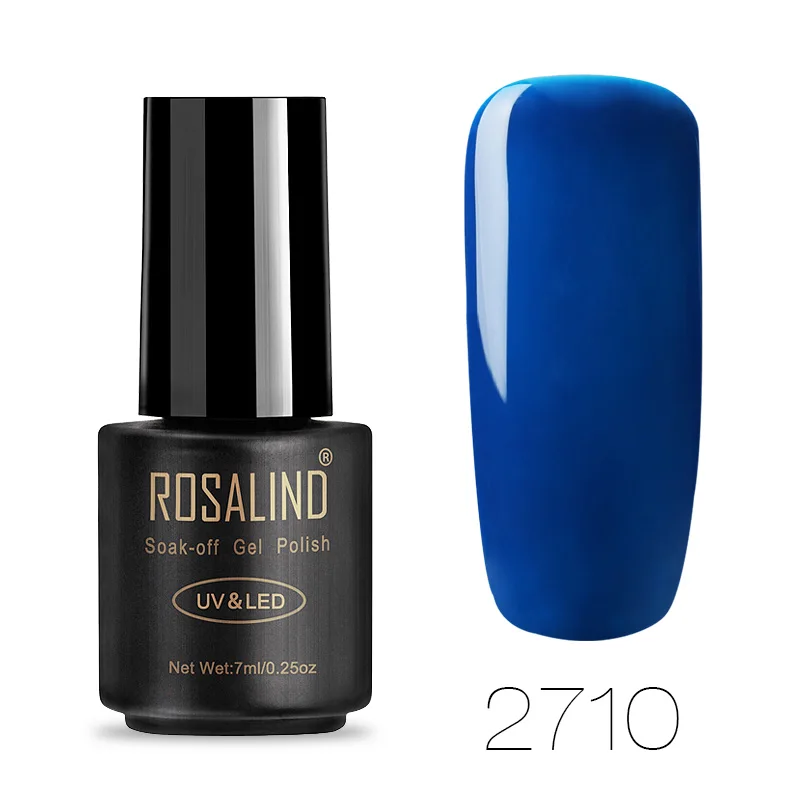 ROSALIND 7 мл Лак для ногтей великолепный цвет Гель-лак для ногтей Vernis полуперманентное верхнее покрытие Базовое покрытие Гель-лак для ногтей Гель-лак - Цвет: 2710