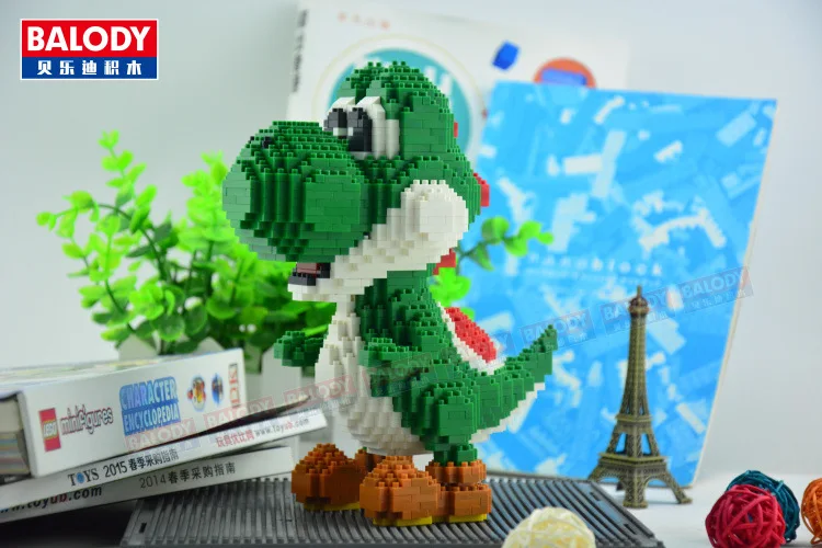 Balody мини блоки Bowser мультфильм строительные игрушки Марио аукциона фигурки Yoshi Модель Кирпичи Wario аниме Brinquedos детские подарки 16022