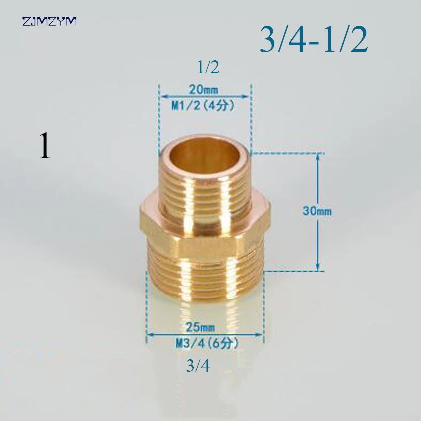 Горячая Распродажа 3/4 ''to1/2 '' 1''to1/2'' 1''to3/4 ''латунная медная труба