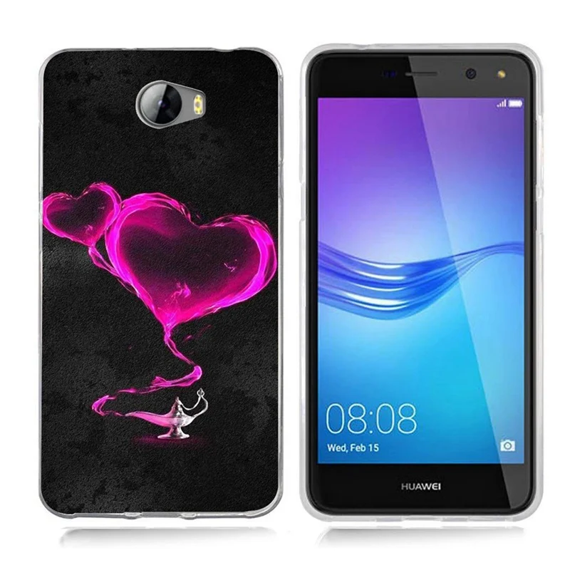 Чехол для Huawei Y5 ii Y5ii чехол/5A LYO-L21/Y6 II компактный ТПУ цветной мягкий чехол с