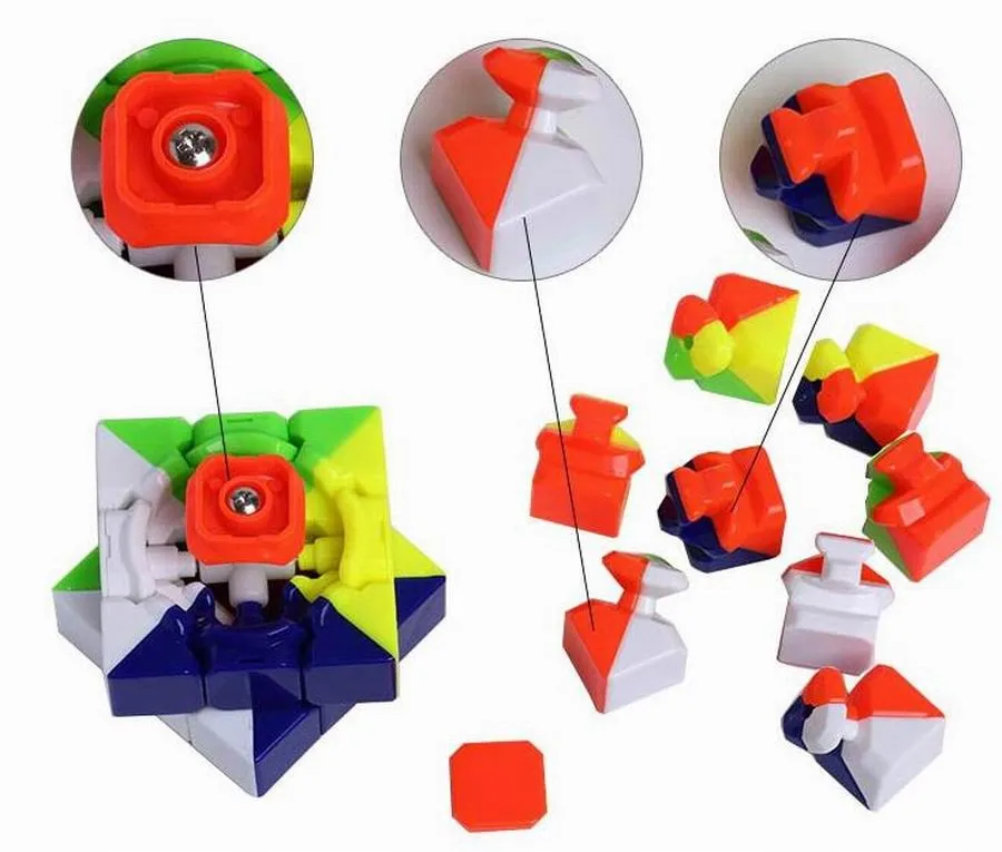 6 шт./упаковка, 57 мм Циклон Обувь для мальчиков mugua Magic Cube 3x3x3 Stickerless Скорость Cube красочный пазл Игрушечные лошадки образования игрушка