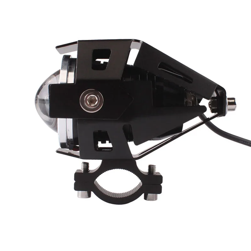 125W Motorcycle LED Headlight with Angel Eyes Motorbike 3000LMW Driving Headlamp Moto Spot Head Light DRL External 12V |