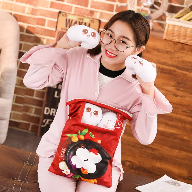 Candice guo плюшевая игрушка мультяшная Подушка один пакет китайская кухня пельмени