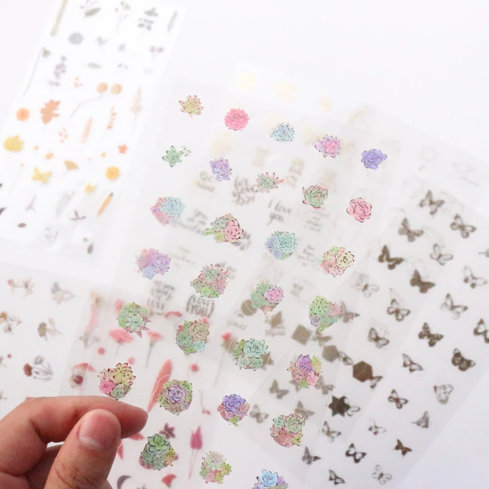 Набор стикеров для школы декоративные наклейки из ПВХ 4 цвета|sticker set|stationery