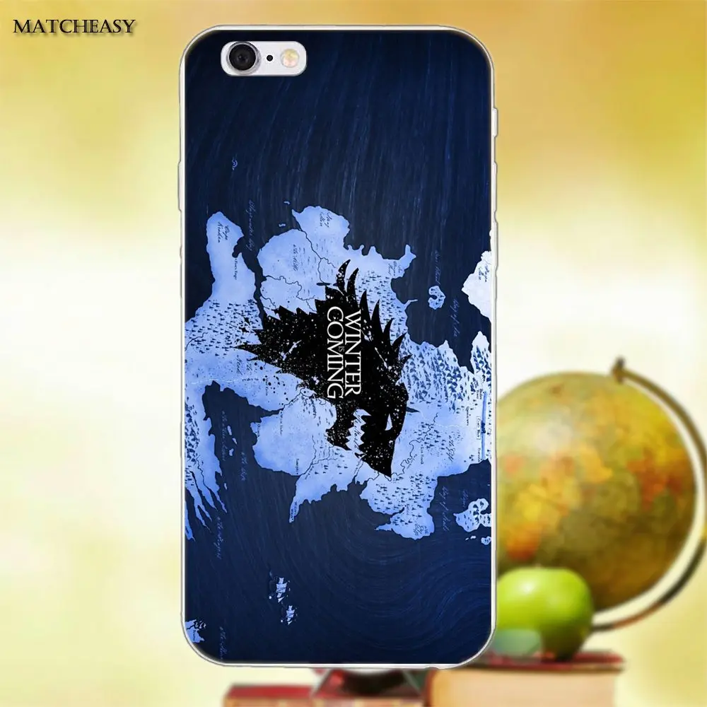 Игра трона зима подходит для Apple iPhone X XS Max XR 4 4S 5 5C SE 6 6S 7 8 Plus TPU