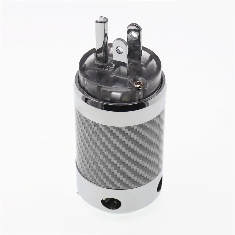YJhifi углеродное волокно с родиевым покрытием DIY AC Power Электрический Штекерный