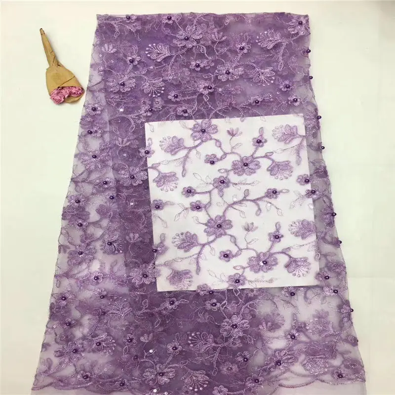 Onion Nigerian French Lace Fabric African Tulle With Beaded High Quality Wedding For Dress J1316 | Дом и сад