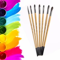 eval 7pcs artist squirrel hair watercolor paint brush set acrylic oil painting drawing art supplies oil painting brush