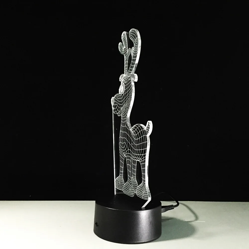Дистанционное управление сенсорный красочный 3d лампа акриловый визуальный стерео настольные лампы Powerbank Новинка Usb Led 3d настольная лампа