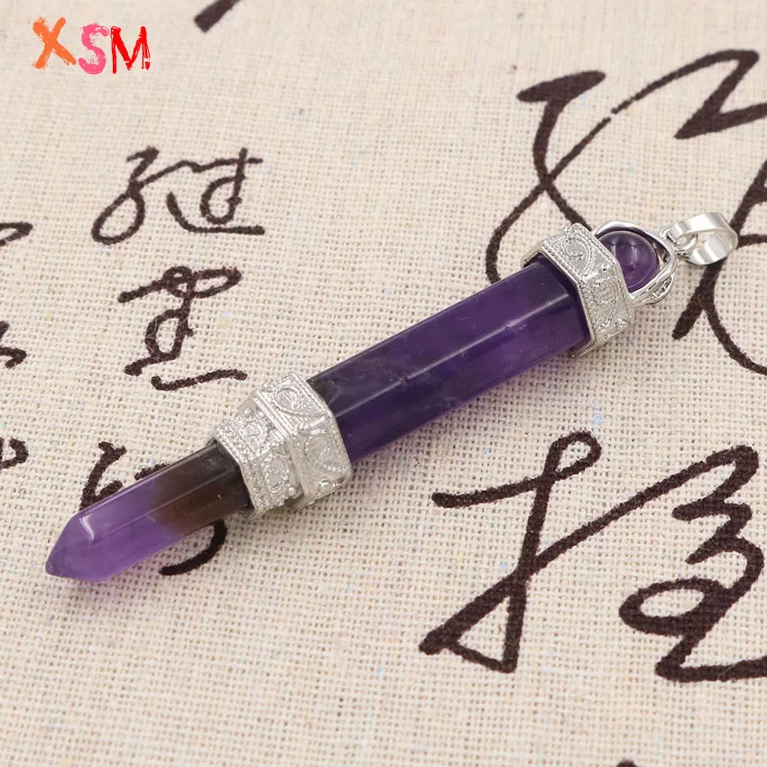 Xinshangmie натуральные аметисты камень, реики карандаш с шариковой подвеской палочка духовная чакра балансирующие камни религиозные украшения подарок