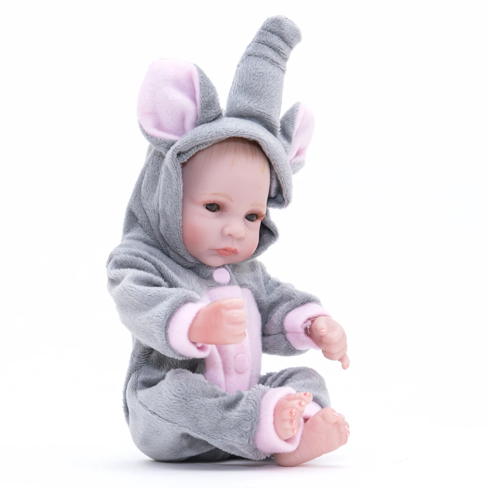1" мини куклы малыши реалистичные Reborn Baby кукла Фигурка Игрушки полный силикон детская игрушка с волосами дети подарок на Рождество на день рождения