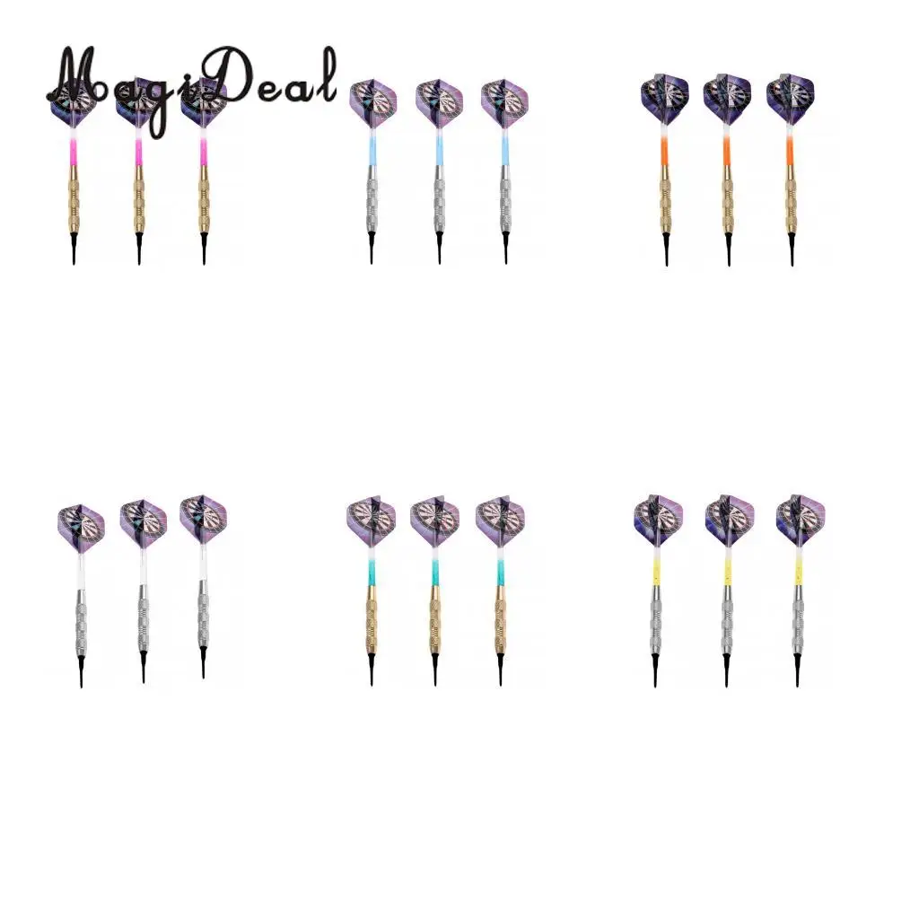MagiDeal 3 шт./компл. 14g профессиональный электронный мягкий наконечник дротики