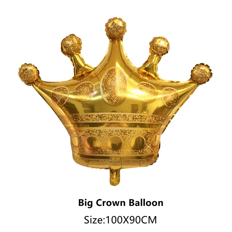 Big Crown С днем рождения 30 день рождения украшение для взрослых Золотая Корона бокалы для шампанского виски пиво Фольга шар 18 21 день рождения шар - Цвет: Big Crown
