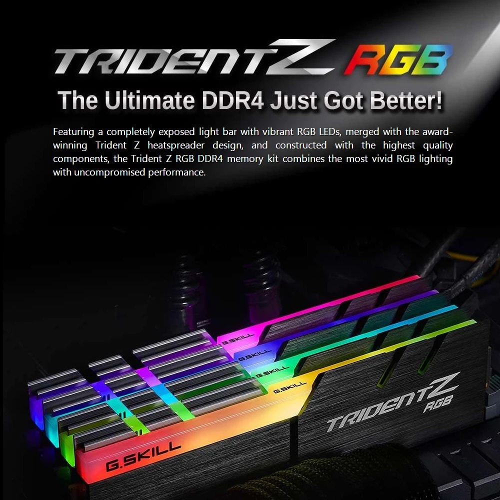 G. SKILL Trident Z RGB серия памяти DDR4 ram 8 Гб 3000 МГц ram S для ПК настольный компьютер DDR4 память