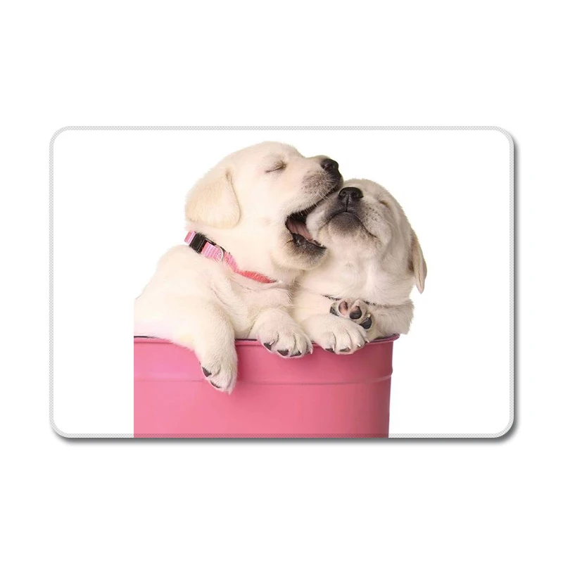 Pink Sweet Dog Puppy Pet Doggy Golden Hair Cool Designs Nature Rubber Table Mouse Pad Laptop Computer Enclosure Mousepad Mat | Компьютеры