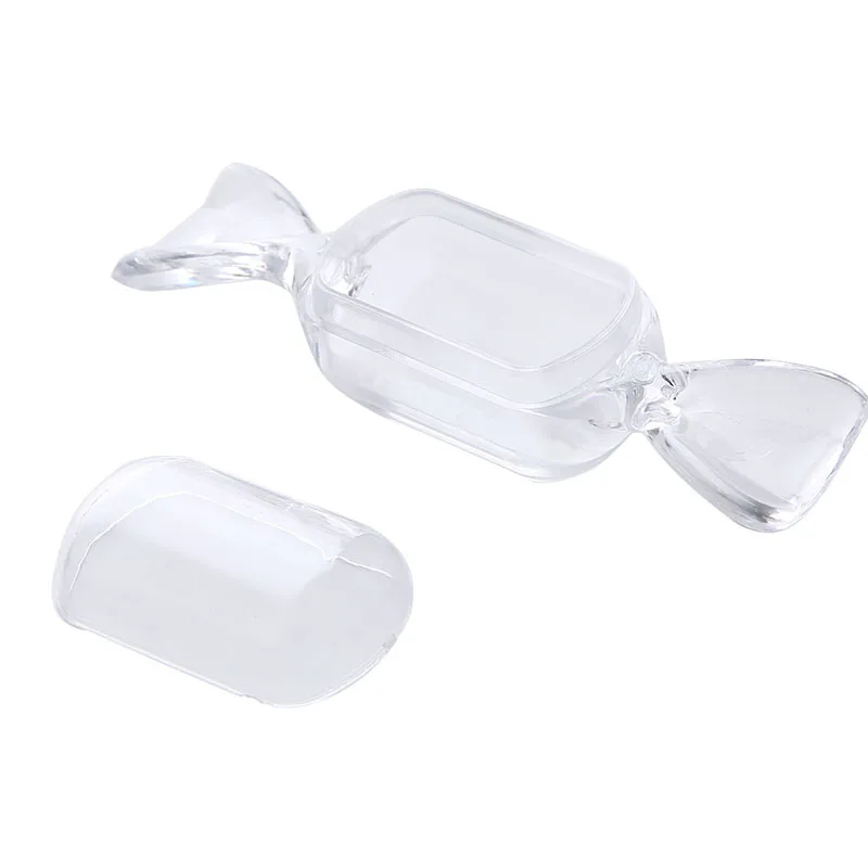 10 шт./лот коробка конфет для свадебных торжеств прозрачный пластиковый контейнер