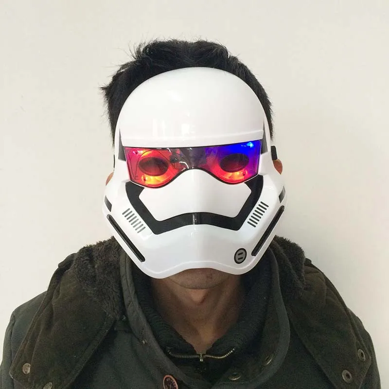 2pcs/lot Halloween Party Cosplay LED Stormtrooper Darth Vader Masks Star Wars Costume Masquerade