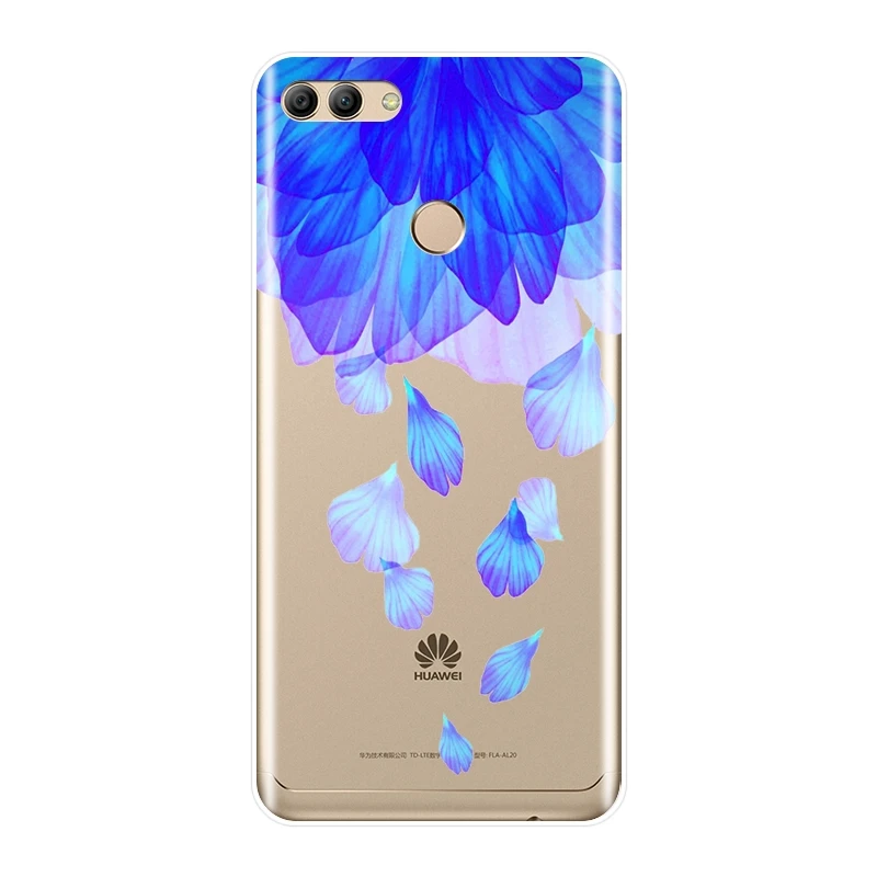 Розовый цветок красный чехол для телефона huawei Y3 Y5 Y6 II Y7 2017 Pro Мягкая силиконовая