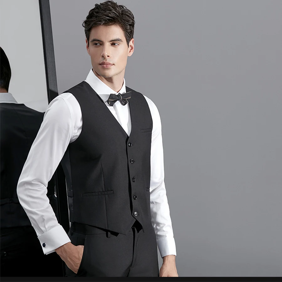 Классические черные формальные деловые костюмы облегающие для мужчин сшитые на