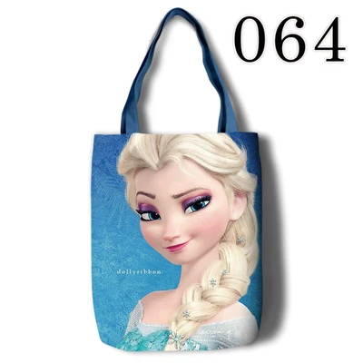 Disney мультфильм сумочка с принцессой Экологическая сумка шопинг Холодное сердце Эльза и Анна сумка тканевая через плечо сумка - Цвет: Темно-бордовый