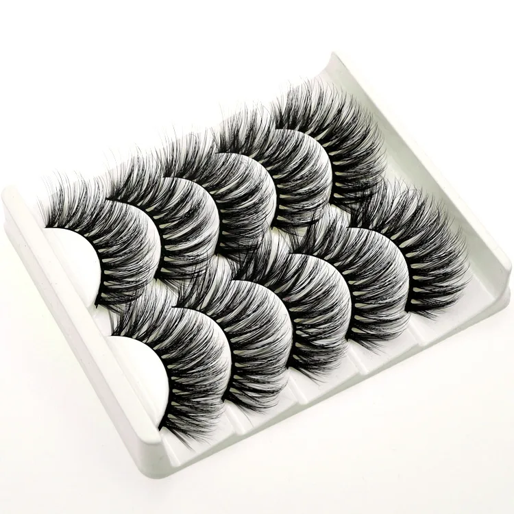 5 Pairs False Eyelashes Natural Mink Individual Wispy Lashes Handmade Fake Eyelash for Makeups Cilios Maquiagem Faux Cils | Красота и
