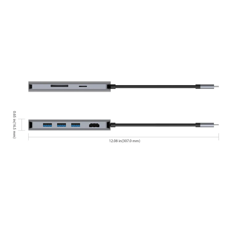 9 в 1 Type-C концентратор к Hdmi Usb 3 0 Sd Tf Pd Rj45 Vga Ethernet Lan кардридер адаптер | Электроника