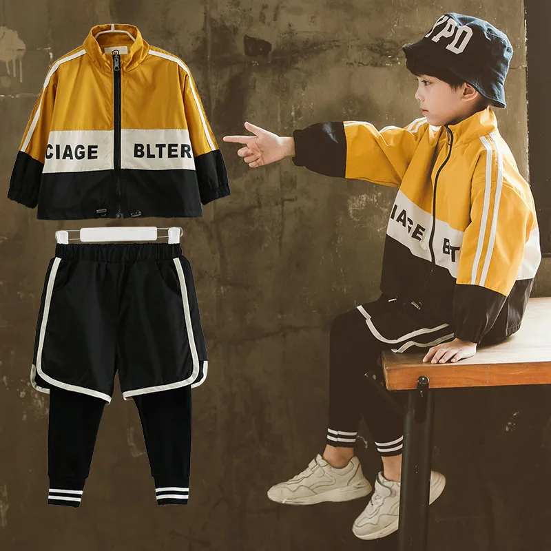 Spring Korean 2019 New Boys Clothes Fashion Baby Jackets Pants 2pcs Sets Children Boy Handsome Sportswear Kids Outfit 14 Years | Детская