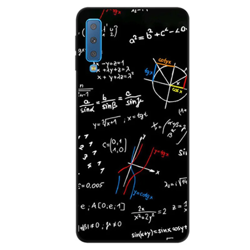 Чехол для Samsung Galaxy A7 2018 Мягкий силиконовый чехол из ТПУ с принтом A 7 A750F защитный