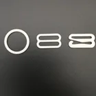 100 шт.лот, белого и белого цвета, с нейлоновым покрытием, металлический бюстгальтер, регулировщик, ползунок, кольцо сделай сам