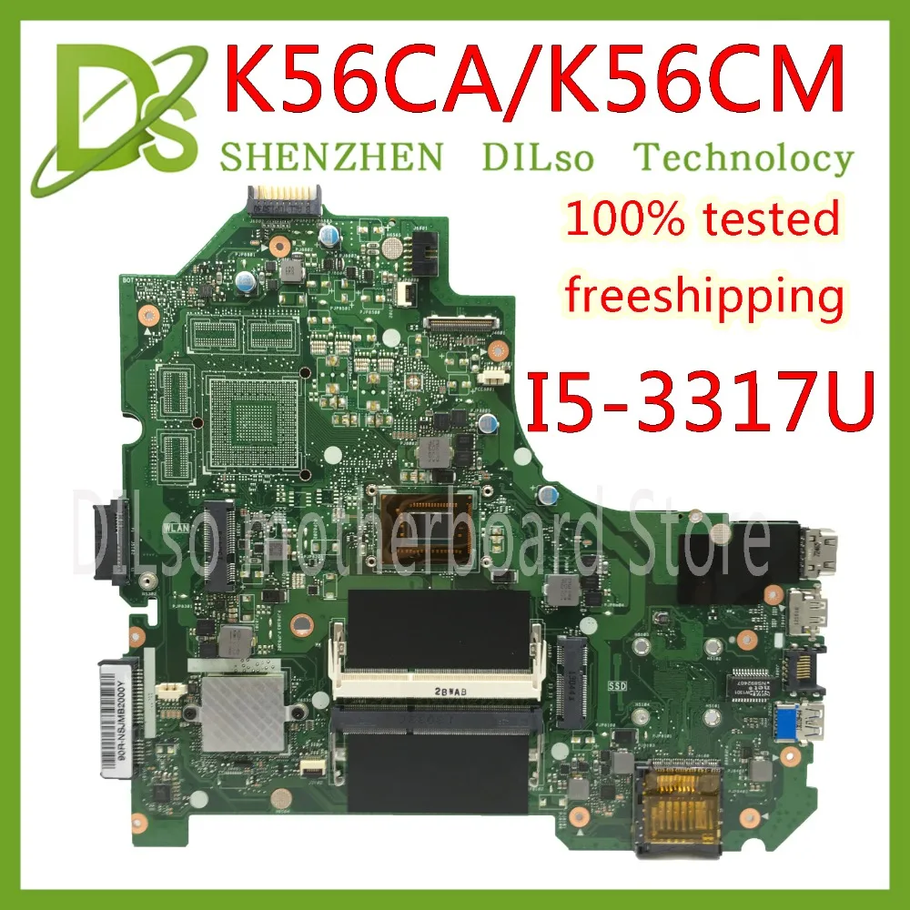

KEFU K56CA For ASUS S550CA K56CM K56CA Laptop Motherboard I5-3317U CPU GM K56CA Motherboard with original Test