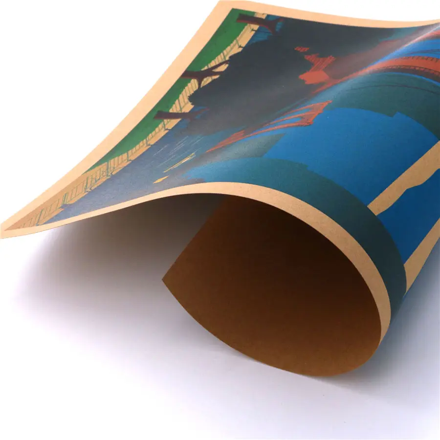 Ретро плакаты Нью Йорк Бруклин город ВИНТАЖНЫЙ ПЛАКАТ крафт бумага картина