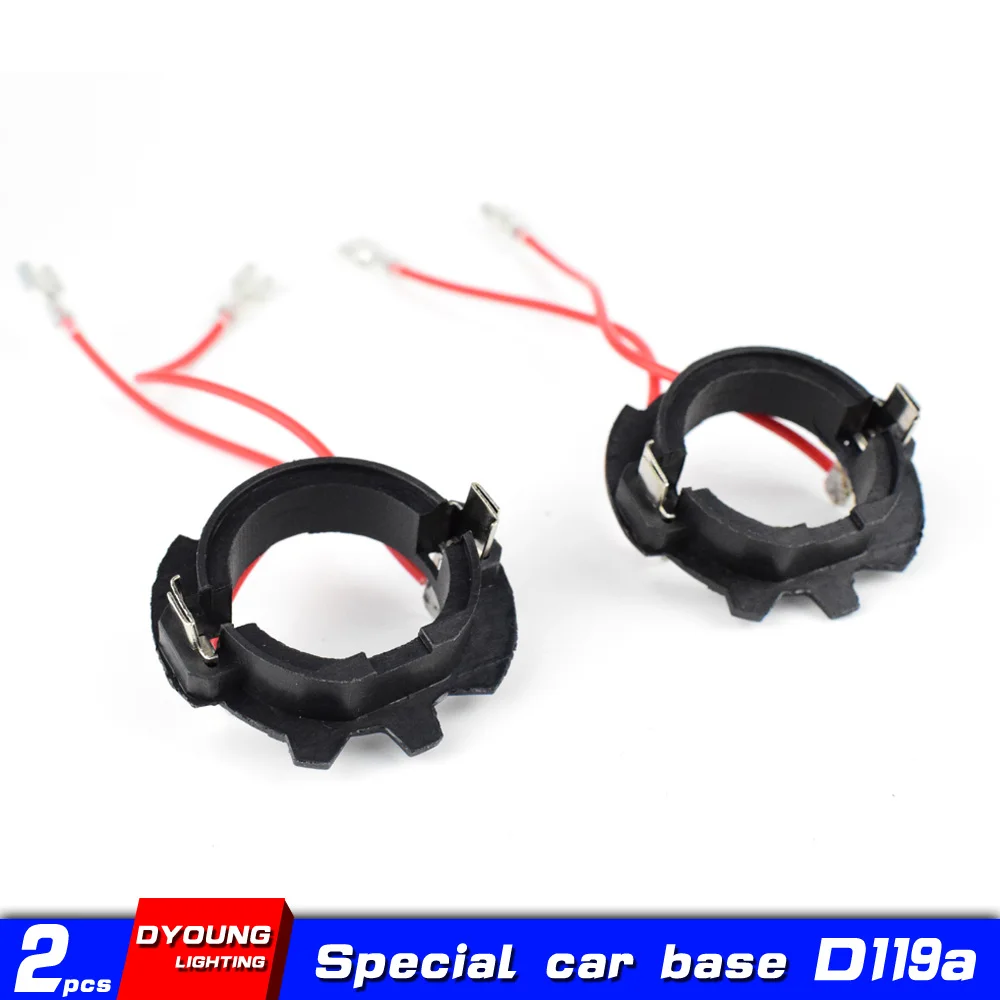 H7 Led адаптер для Volkswagen MK5 Jetta GOLF 5 авто Запчасти базовые Фары Держатель с проводом 2 шт. D119A Завод прямых продаж - изображение