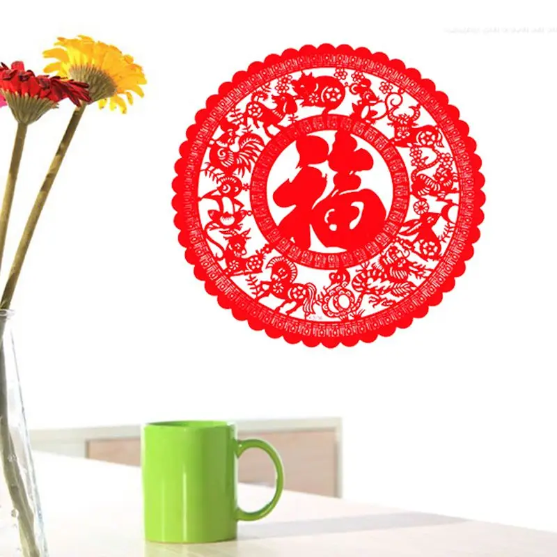 Китайский красный бумажный порезы чисто ручной работы бумаги резки окна