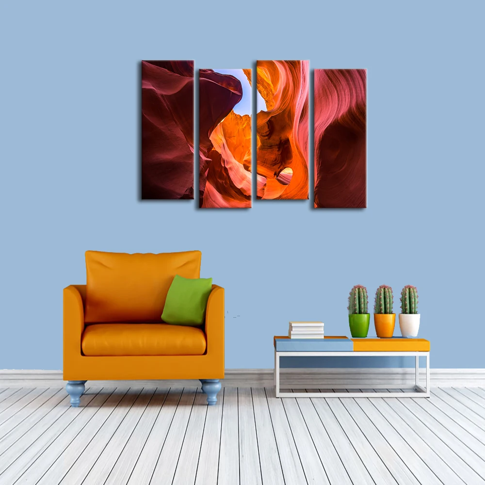 Антилопа Каньон пейзаж современный красный рок Искусство на холсте стене волна