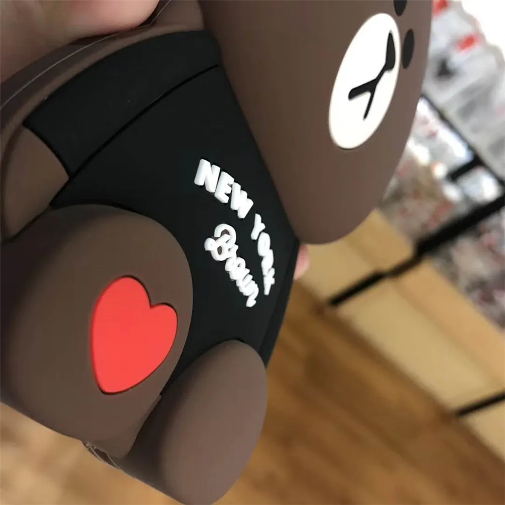 Милый 3D с принтом любимого мишки, чехол для телефона для iPhone 11 Pro Max X XS Max, мягкий силиконовый чехол для iPhone 6/6 Plus/iPhone XR 7 8 Plu облегающий чехол