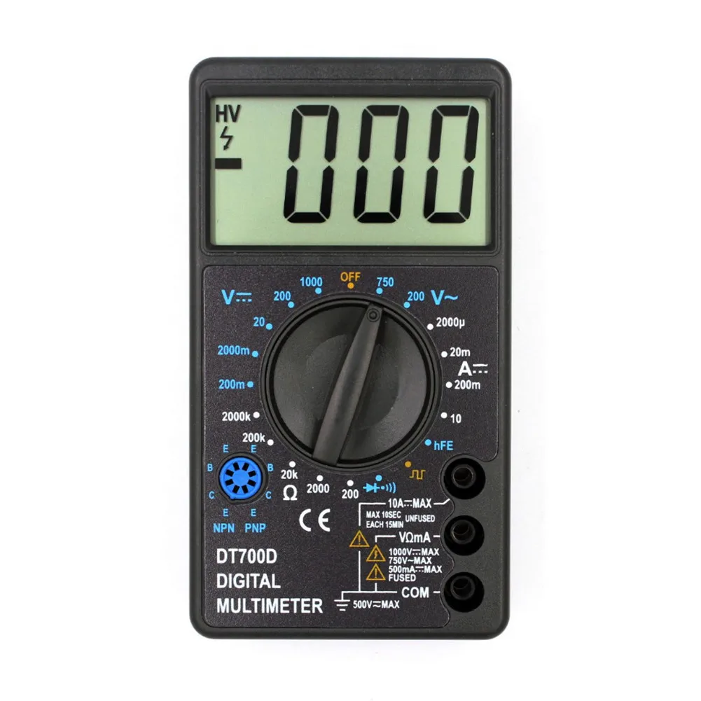 DT700D мини цифровой мультиметр зуммер квадратная волна выход Ампер напряжение ом