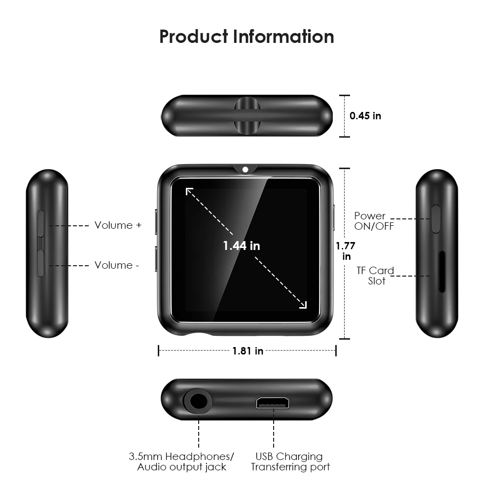 16 Гб 8 Гб mp3-плеер с Bluetooth fm-радио HiFi музыкальный плеер с высоким разрешением без потерь цифровой аудио с видео записью электронной книги