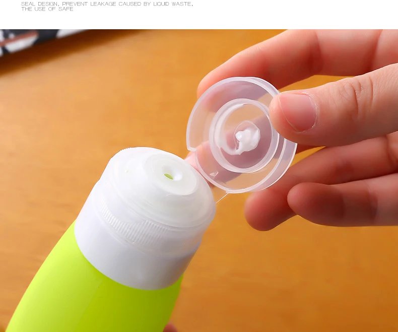 Силиконовая портативная дорожная пустая косметическая бутылка с присоской