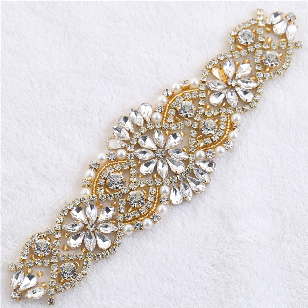XINFANGXIU Wedding sash belt Rhinestone appliques bridal headband Applique for wedidng dress beg decorations | Дом и сад