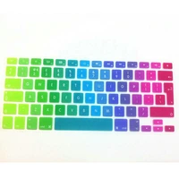 uk eu keyboard cover rainbow silicone skin protector sticker film for macbook white air pro 13 15 17 inch retina