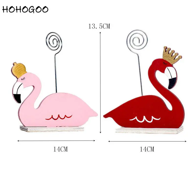 HOHOGOO 1 шт. 13 5 см Фламинго настольные украшения Дерево Розовый Красный День Святого