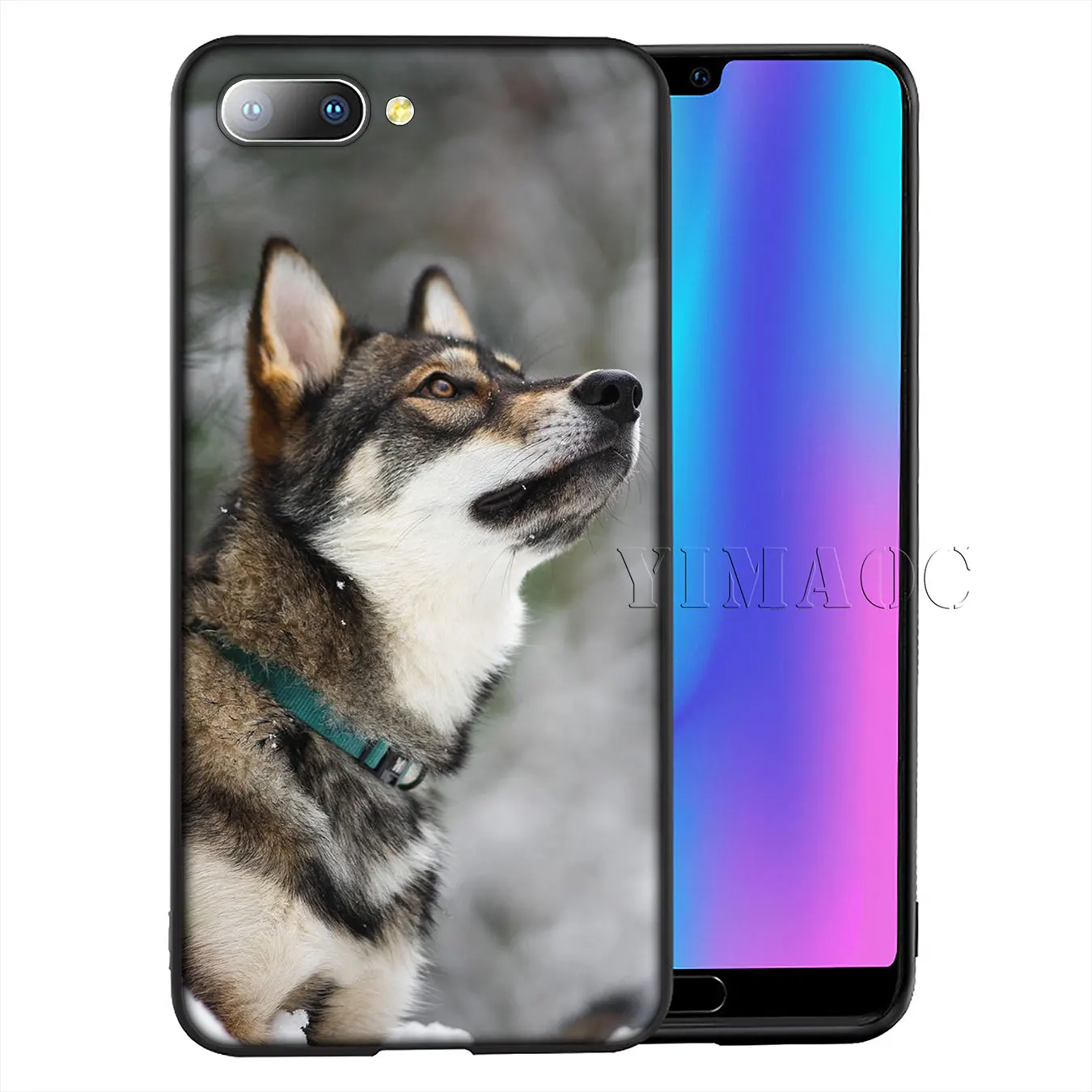 YIMAOC волк Собака Мягкий силиконовый чехол для Huawei P30 P20 Pro P10 P9 Lite Mini 2017 2016 черный P Smart