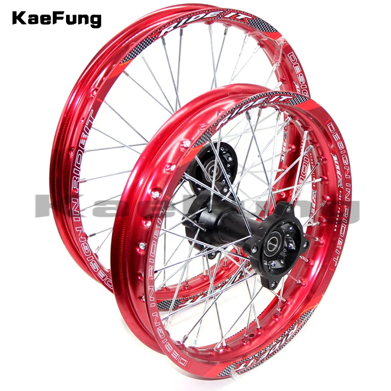 

12mm 15mmFront 1.40-14" inch Rear 1.85-12" Alloy Wheel Rim For KAYO HR-160cc TY150CC Dirt Bike Pit bike 12 14 wheel