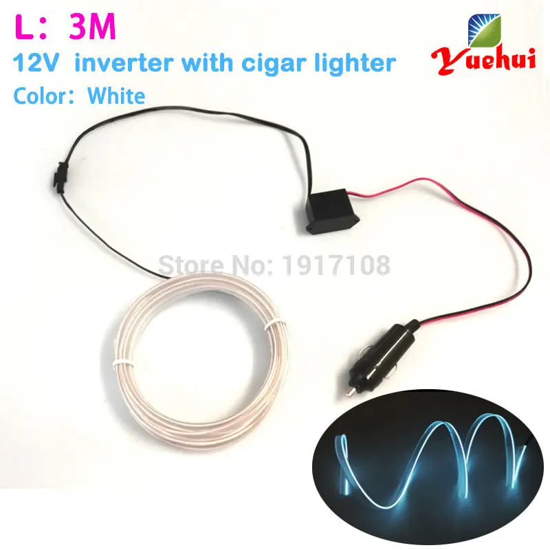 Инвертор EL 12 в постоянного тока с гибкой тросовой трубкой длиной 3 метра неоновый