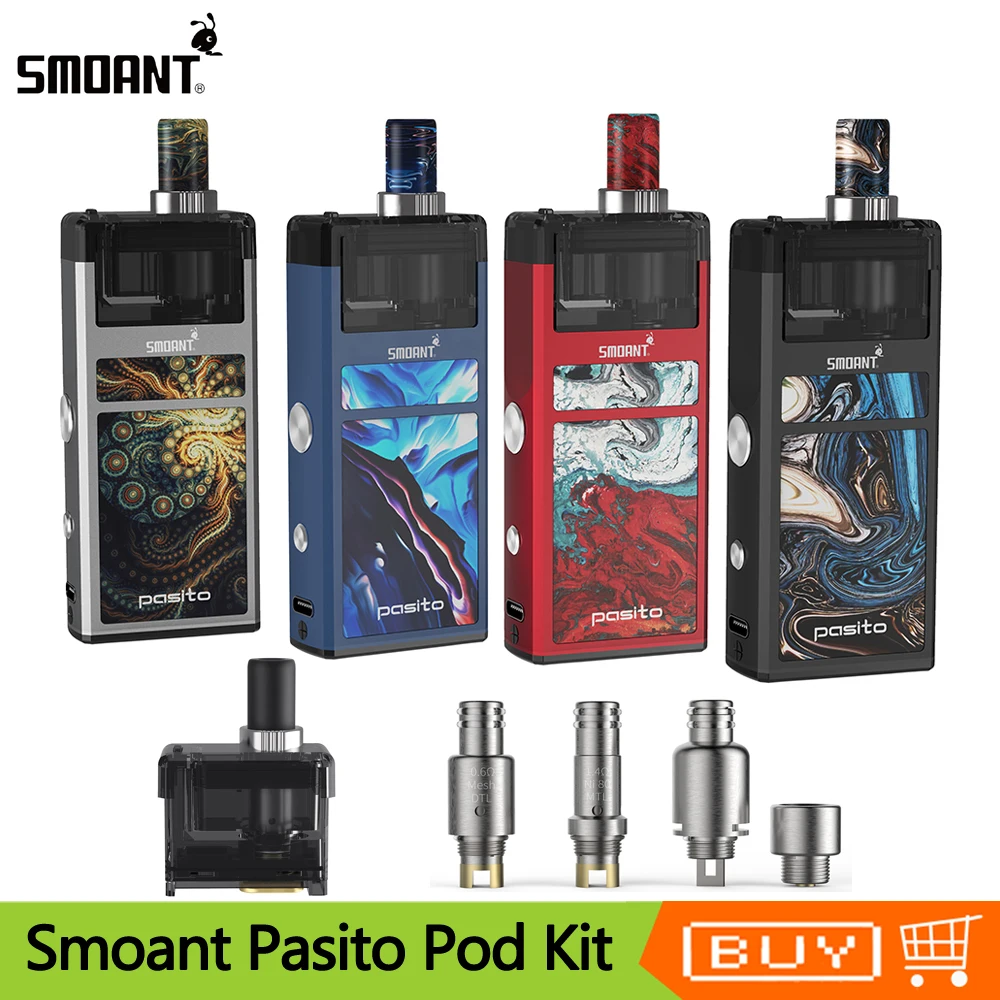 Оригинальный smoant Pasito Pod Комплект с 3 мл картридж все в одном испаритель