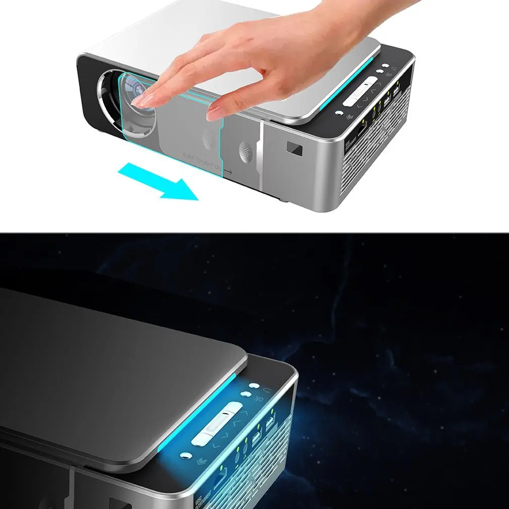 Мини светодиодный проектор full hd 720p проектор 2600 люменов Android USB HDMI VGA AV домашний кинотеатр 1280x720 Короткофокусный проектор
