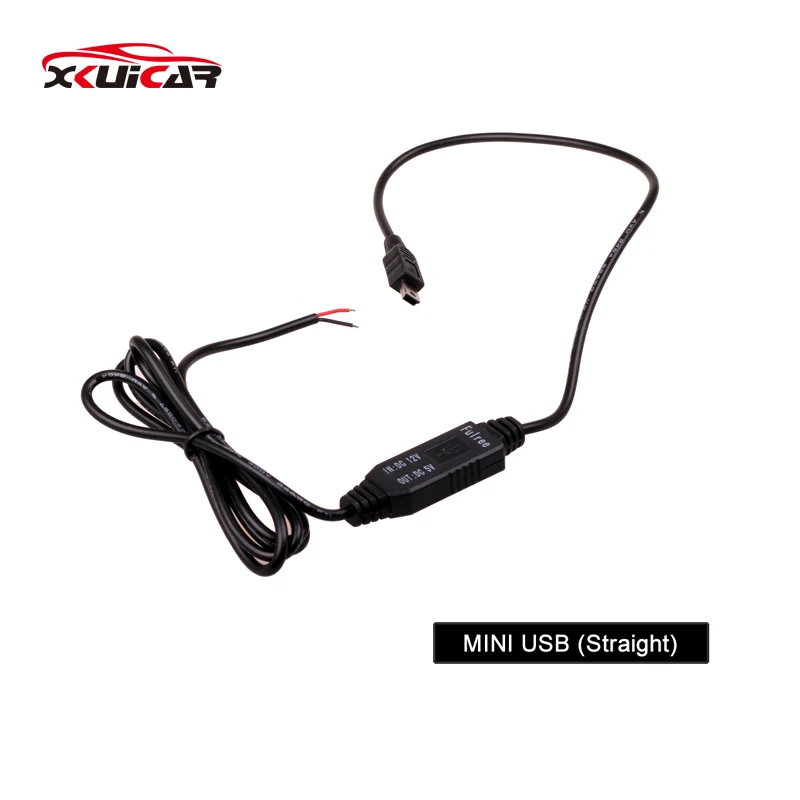 Mini USB Straight DC 12V до 5V микро и мини USB Инвертор конвертер автомобильное зарядное устройство для мобильного телефона DVR рекордер камера gps планшет(3 метра - Название цвета: Mini USB Straight