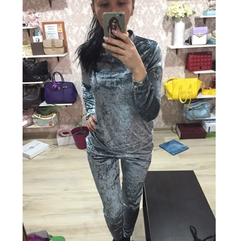 Tyattire 2018 спортивные костюмы для женщин бархат наборы ухода за кожей костюм