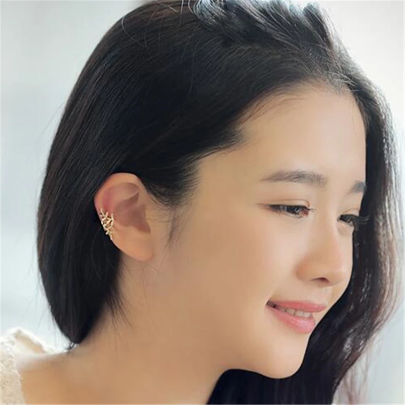 1pcs Ms. Wholesale Europe And The United States Fashion Retro Spread Leaves Ear Clip Earrings Punk Temperament Without Hole | Украшения и