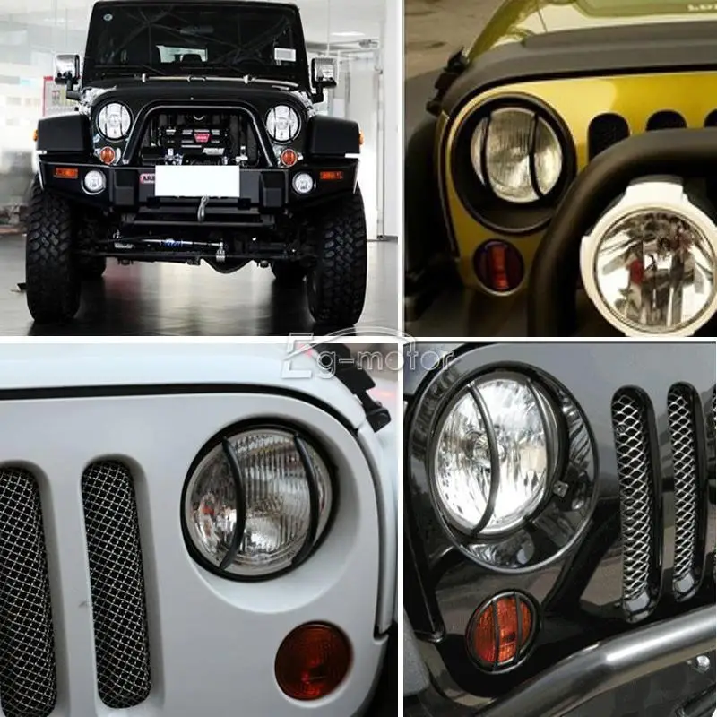 Идеальная черная накладка на фару для JEEP Wrangler 2007 2014 распродажа|headlight guards|jeep wrangler